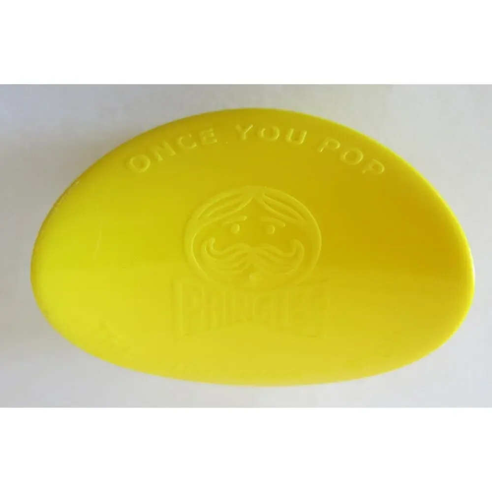 Vintage Pringles Chips Snack Container Yellow Retro 1990s Once You Pop Fun Y2K